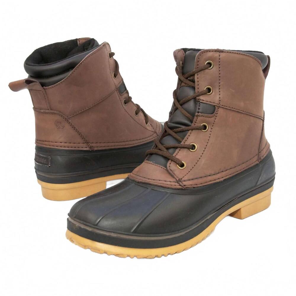 NEW NORTHSIDE men's lewiston waterproof duck boot in chocolate - Picture 5 of 7